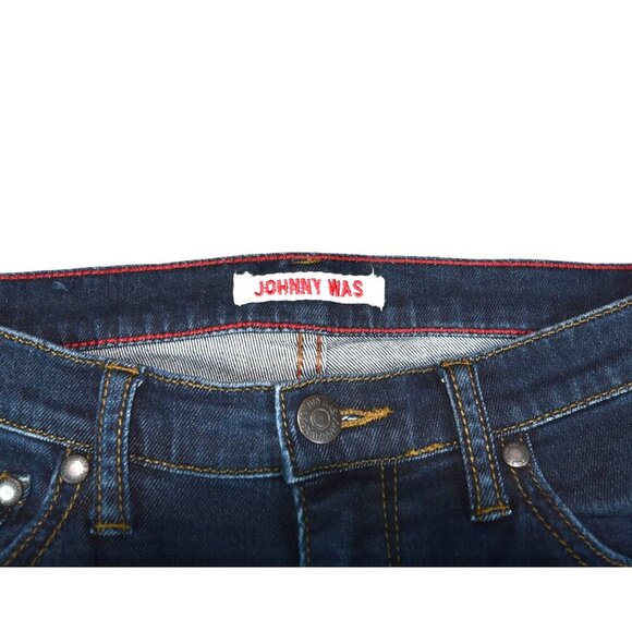 Johnny Was Jeans Womens 27 Skinny Stretch Denim Mid Rise Slim Cut  *With Flaw* - Picture 5 of 11